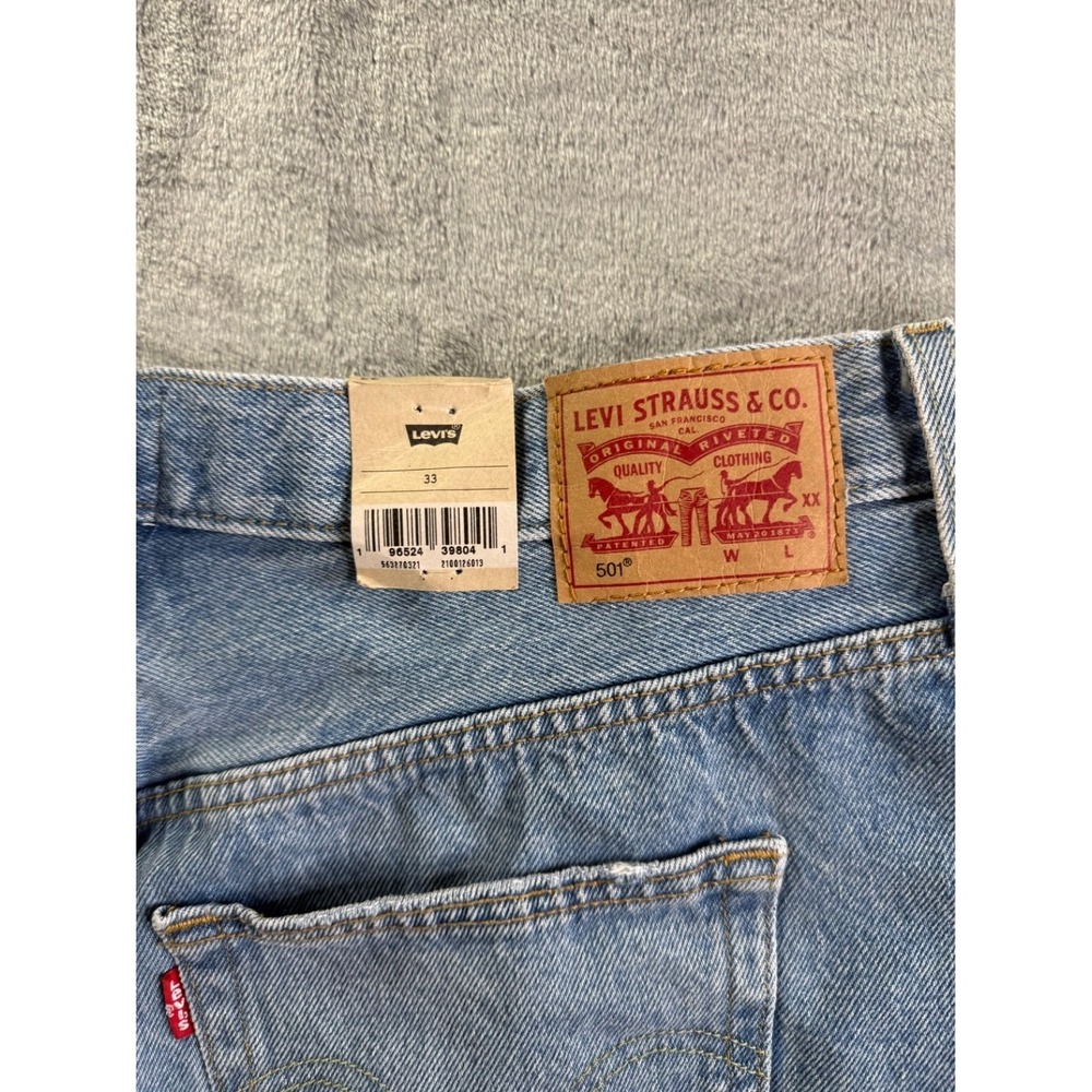 Levi's 501 Original High Rise Cut-Off Denim Shorts Women Light Wash NWT EU 33 - Picture 7 of 8